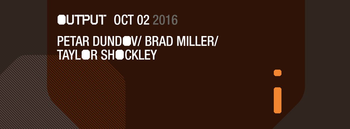 djbradmiller's tweet photo. Tonight: NO COVER @petardundov @djbradmiller @tshock3r at @OutputClubBK I'll be kicking things off early starting 10pm, see you there! https://t.co/MCnZ99Eeok