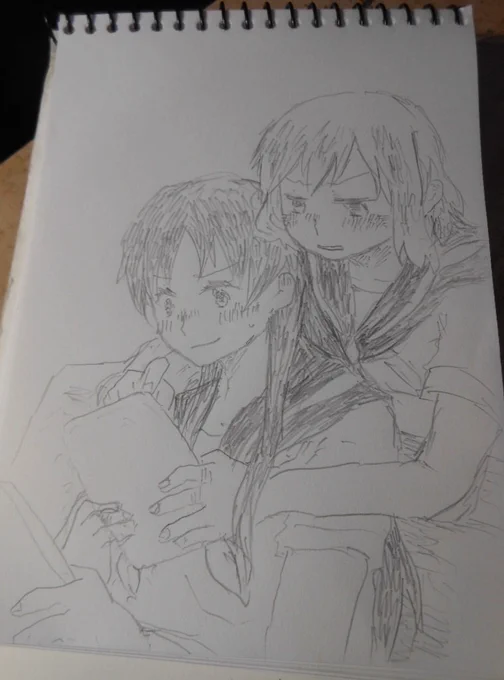 今日、描いていただきました 
