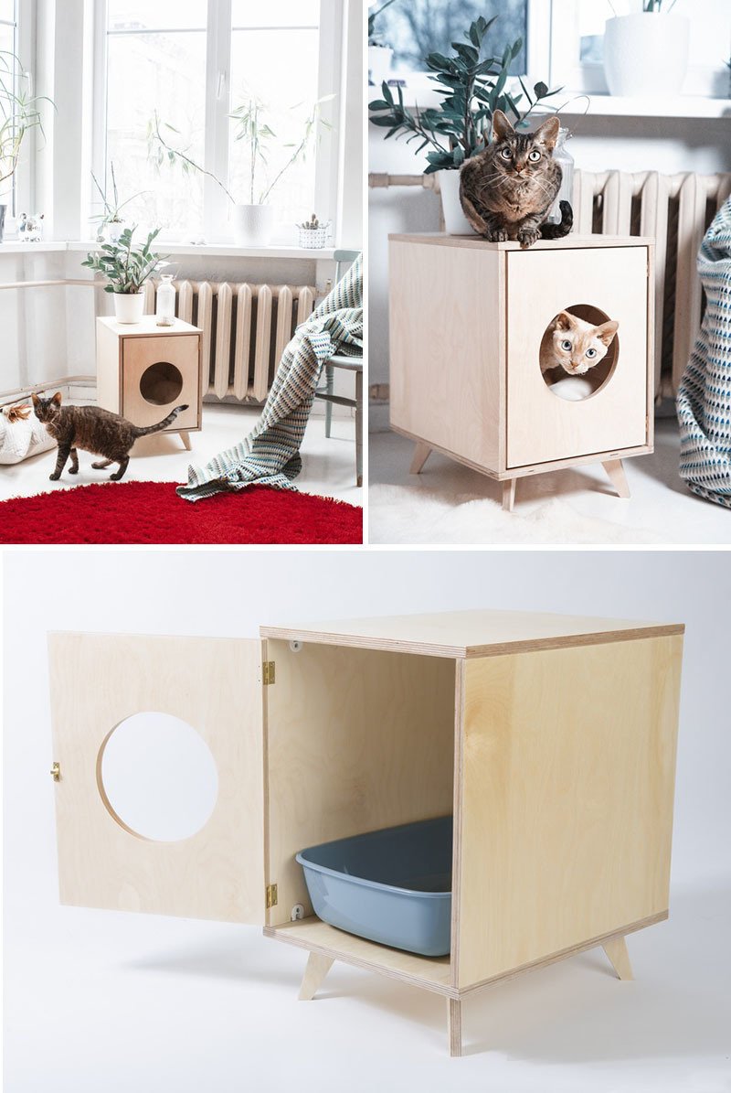 owwi_immo's tweet photo. Une litière pour chat c'est pas super esthétique dans un appartement. Voici donc une idée pour la cacher 🐱 https://t.co/xzeTrdePPF