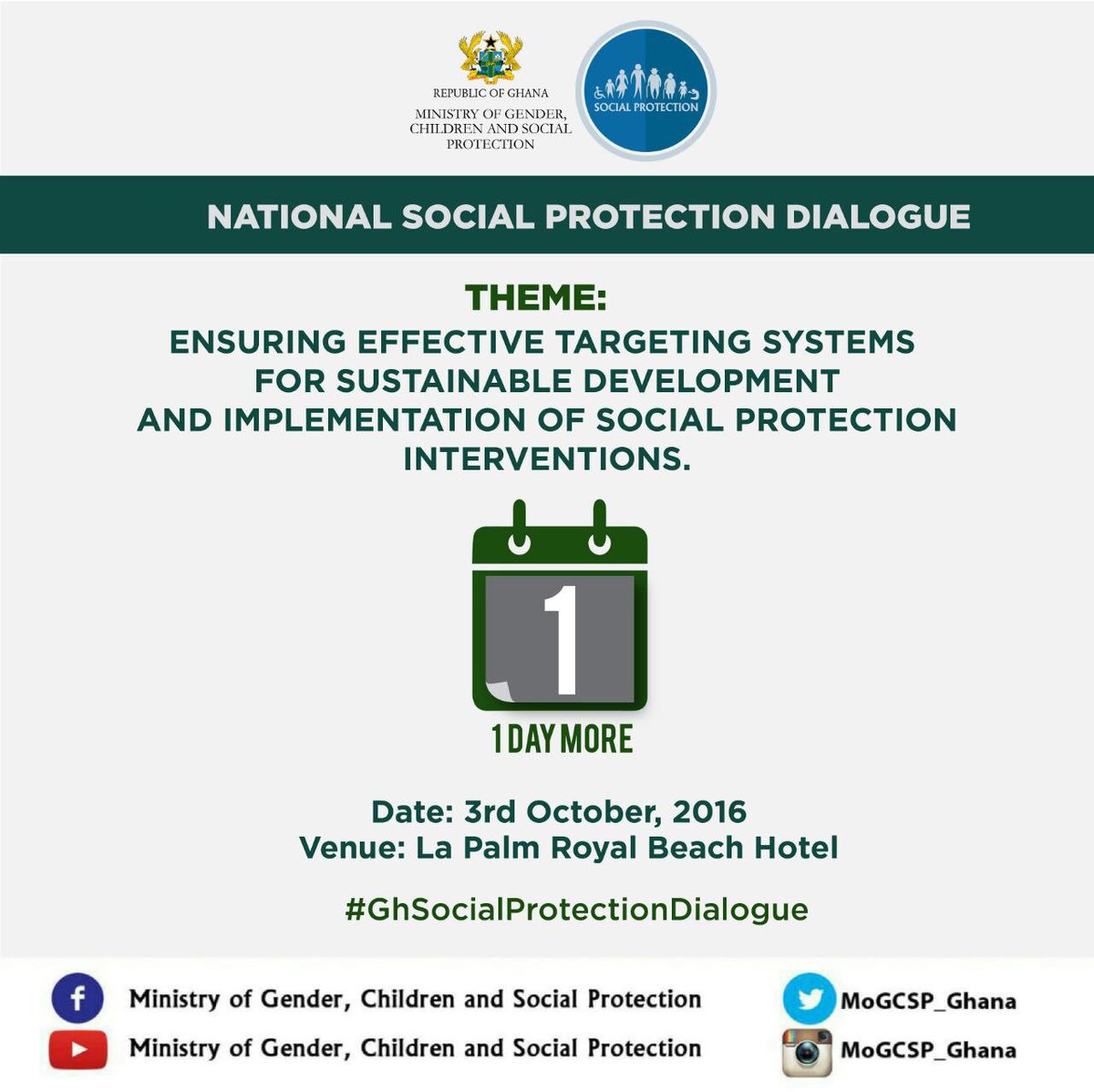kwabby_kay's tweet photo. #SocialProtectionDialogue is tomorrow at La Palm Royal Beach hotel @MoGCSP_Ghana @GabbySmilesGH https://t.co/veNujtfo0o