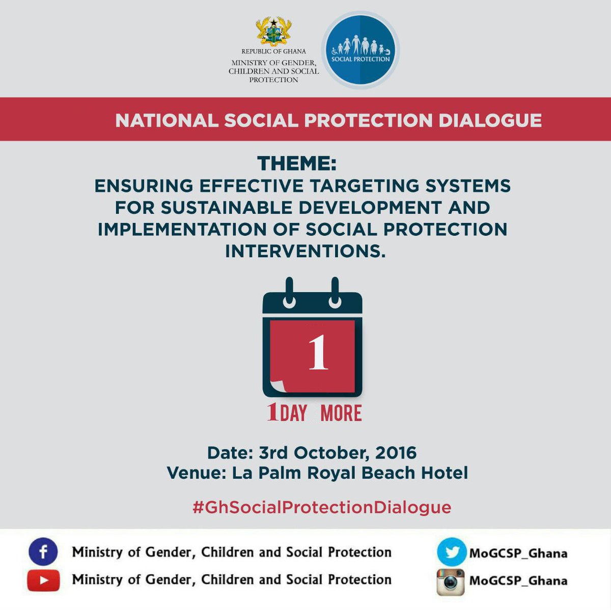 kwabby_kay's tweet photo. #SocialProtectionDialogue is tomorrow at La Palm Royal Beach hotel @MoGCSP_Ghana @GabbySmilesGH https://t.co/MbHC8Wuf7D