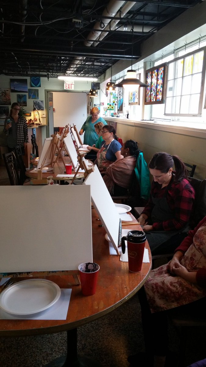 SAQuinn1978's tweet photo. Getting ready for Coffee &amp; Canvas @Gotta_Paint in support of @ParkinsonCanada https://t.co/8Ul2H0rXSd