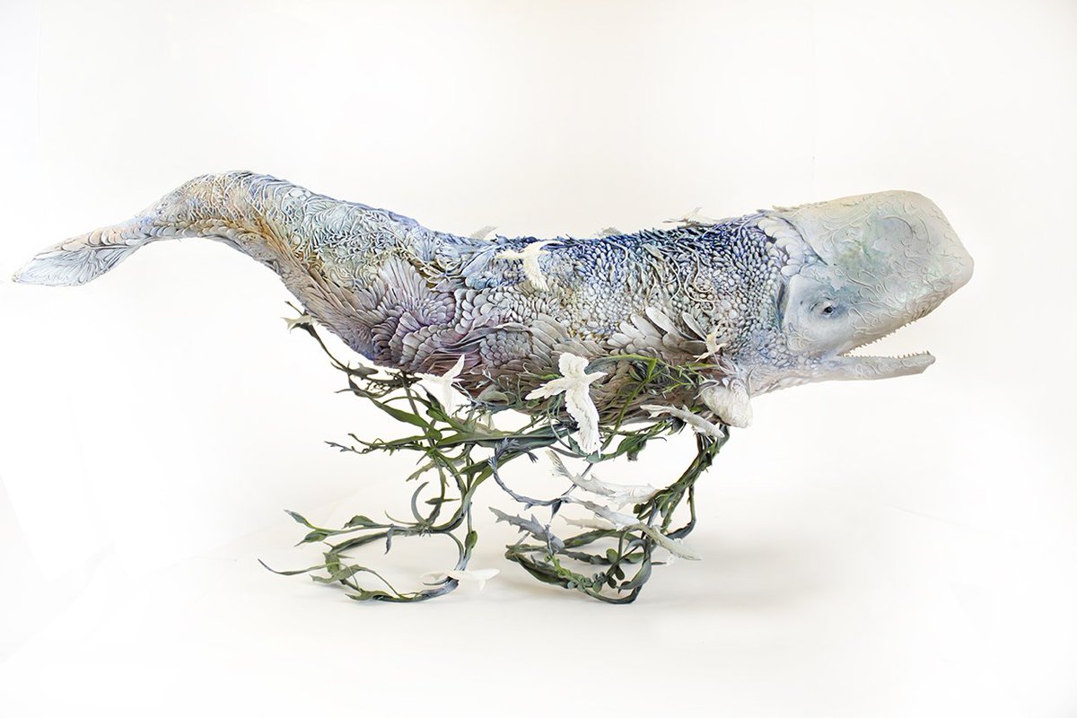 the passage of travellers youthful and ancient, mixed media sculpture completed in 2016.  I have been told that the whales name is Ishmael