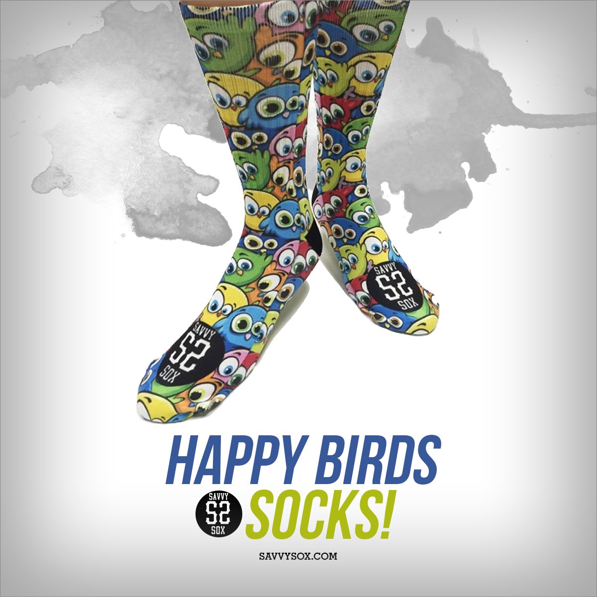 savvysoxx's tweet image. Because I'm Happyyyy!!! SavvySox.com #savvysox #happybirds #uniquesocks #socks