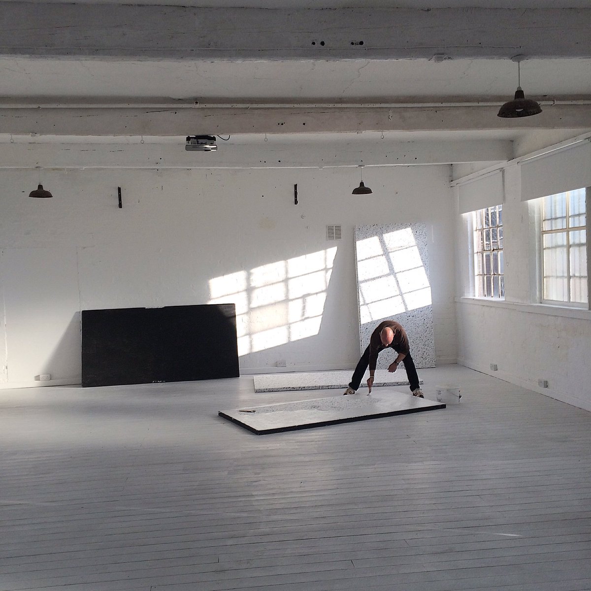flourmillstudio's tweet photo. Beautiful evening, touching up the polyboards in the studio #studiohire #photography #studio #photographystudio #nottingham https://t.co/95YZ9KND79