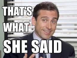 jenlovescomm's tweet photo. Made a "that's what she said" joke in my dream last night and actually woke myself up laughing. Apparently even my subconscious is immature https://t.co/3vOg3Ymbyq
