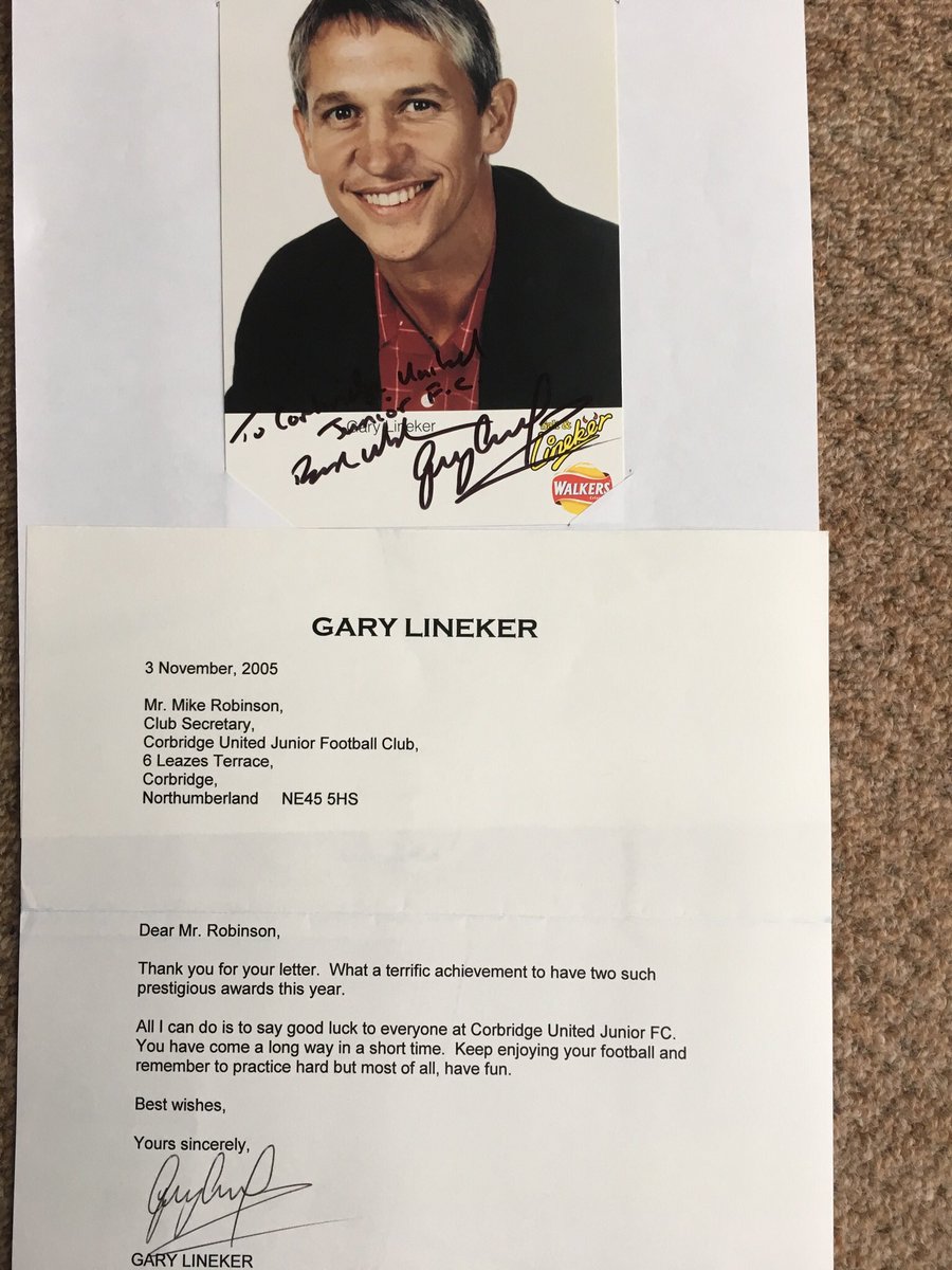 Mike_Halcyon's tweet photo. @GaryLineker 11 years ago Gary, Club still going strong! https://t.co/uCIA8g9pls