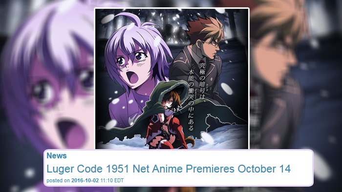 Fake_Smile92's tweet photo. انمي #LugerCode1951 سيصدر في الانترنت في 14 اكتوبر
وسيصدر على الشاشة اليابانية رسميا في 22 اكتوبر، البوستر 🔻
https://t.co/Mc1Ns9IoTE https://t.co/25iq6J23Hn