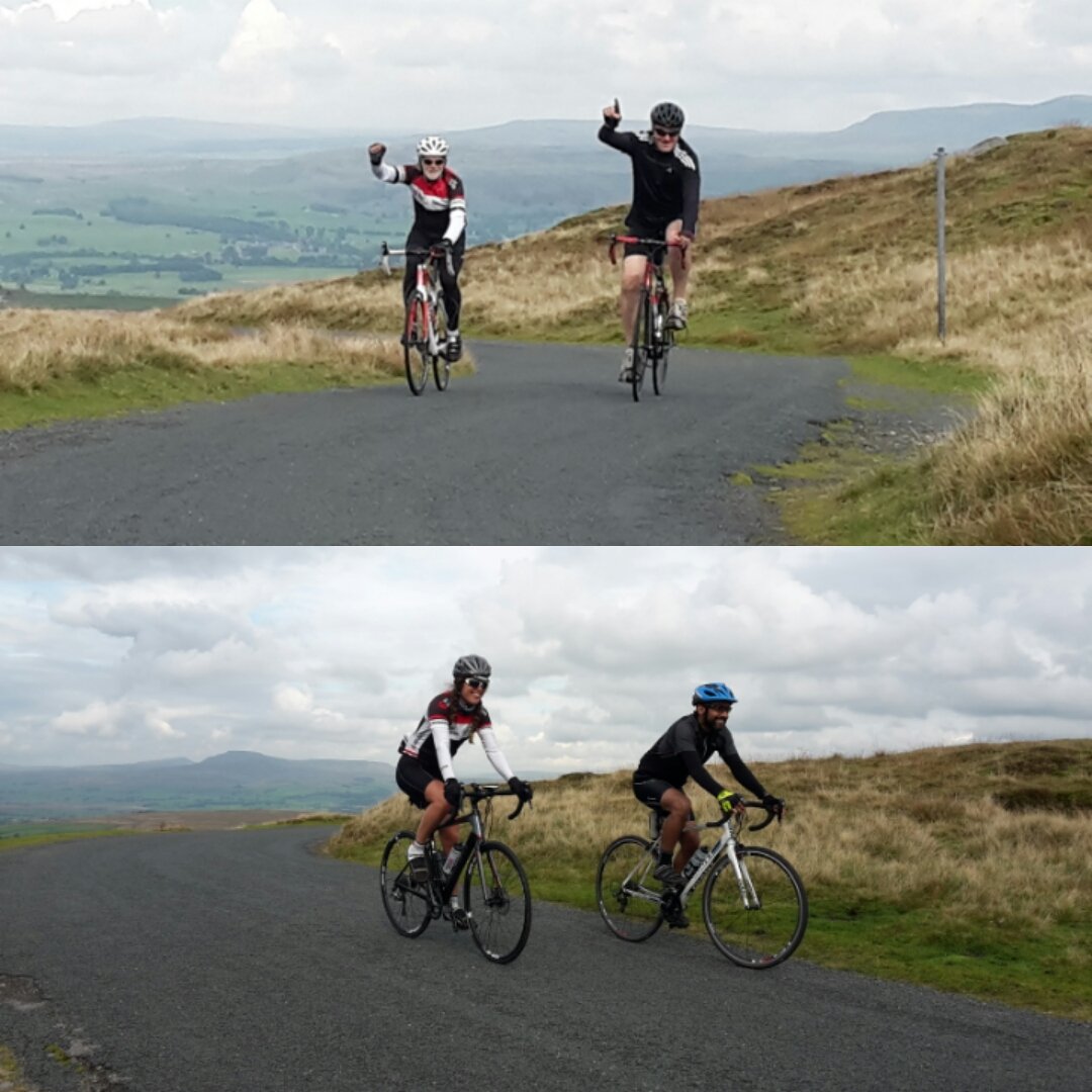 LifeofIssyRiley's tweet photo. All made it to the top of #Bowlandknotts excellent effort! @SaddleSkedaddle #cycleguides #yorkshireroadtrip https://t.co/lWhKozKXXn