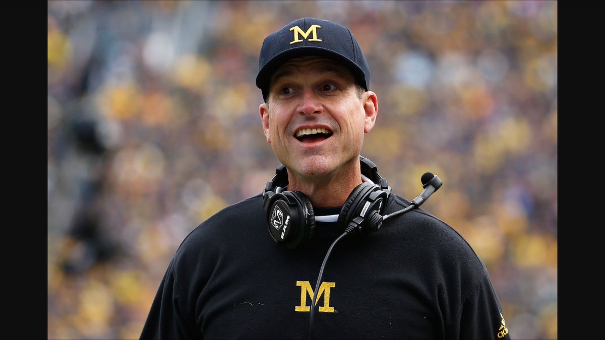 RicFlairNatrBoy's tweet photo. No matter the formation yesterday, Michigan showed Wisconsin that to be the man, you have to beat the man! And @CoachJim4UM is the man! https://t.co/m1nuaBCfdf