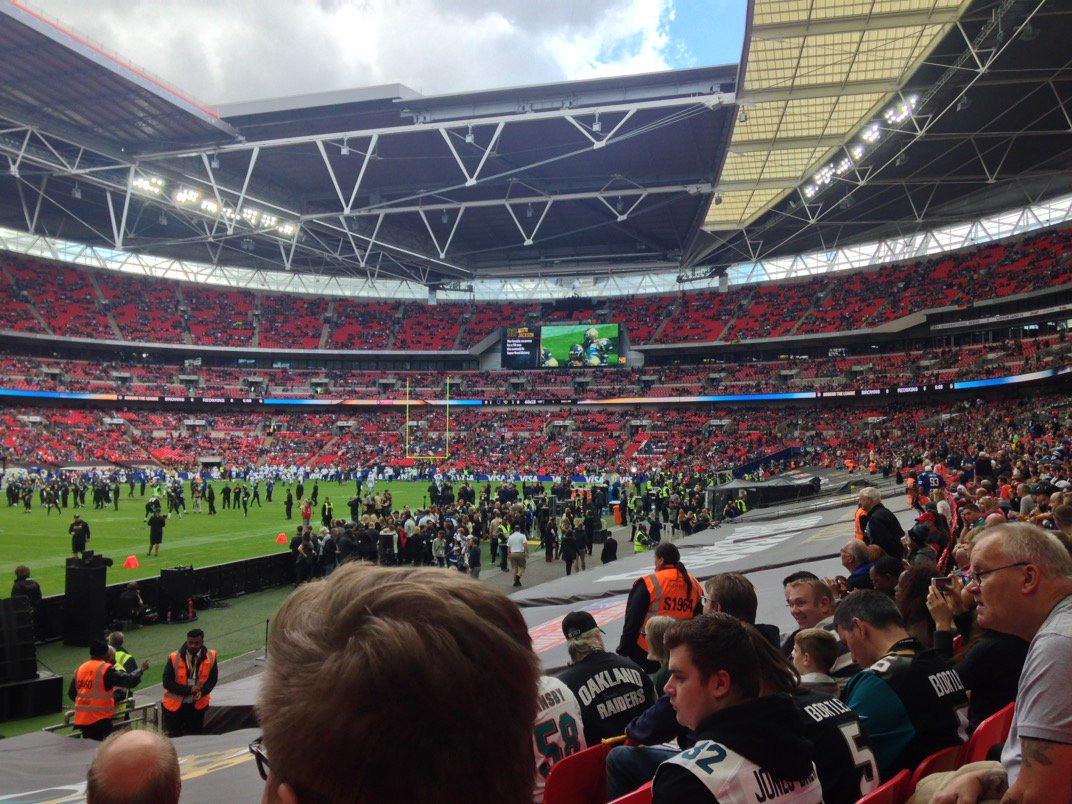 lucabocci's tweet photo. Sun is shining, packed house at Wembley for #INDatJAX for #NFLSunday. @OmnisportNews will tell you all about it https://t.co/YM7dMMFjDO