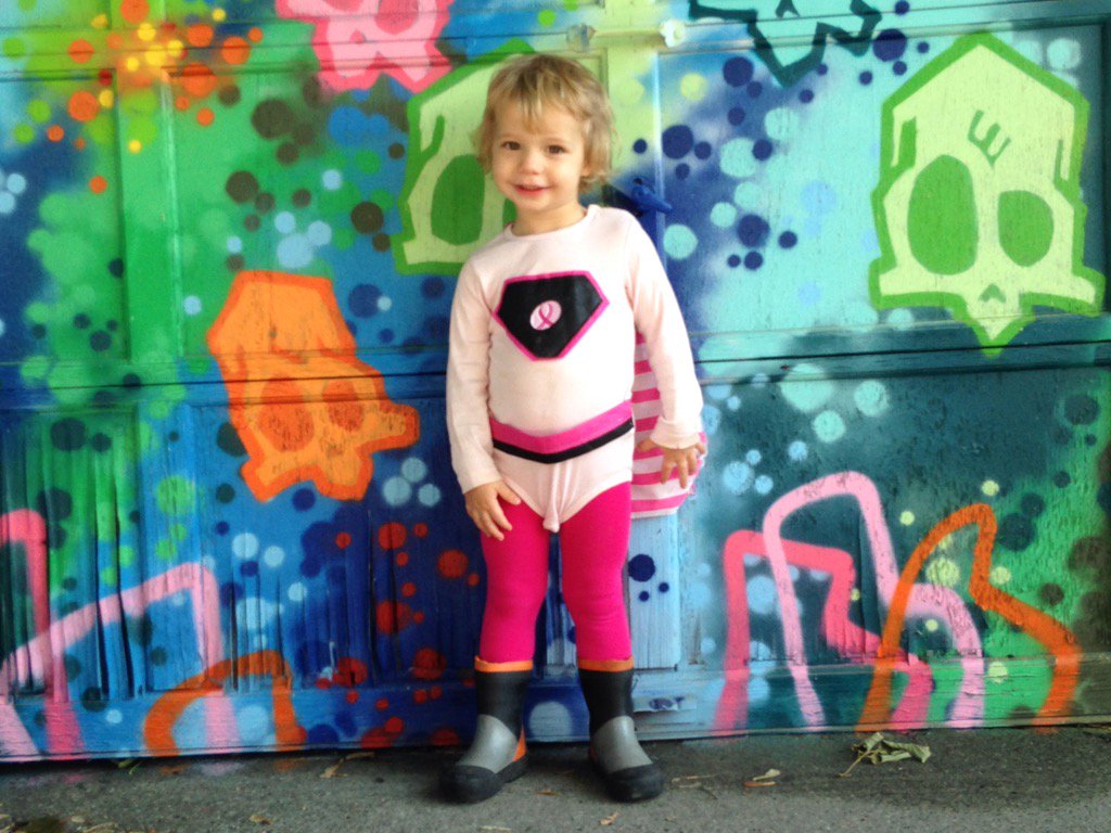Captain cure stayed home today. He's sick but not so sick that he can't rid the streets of cancer #CIBCRunfortheCure