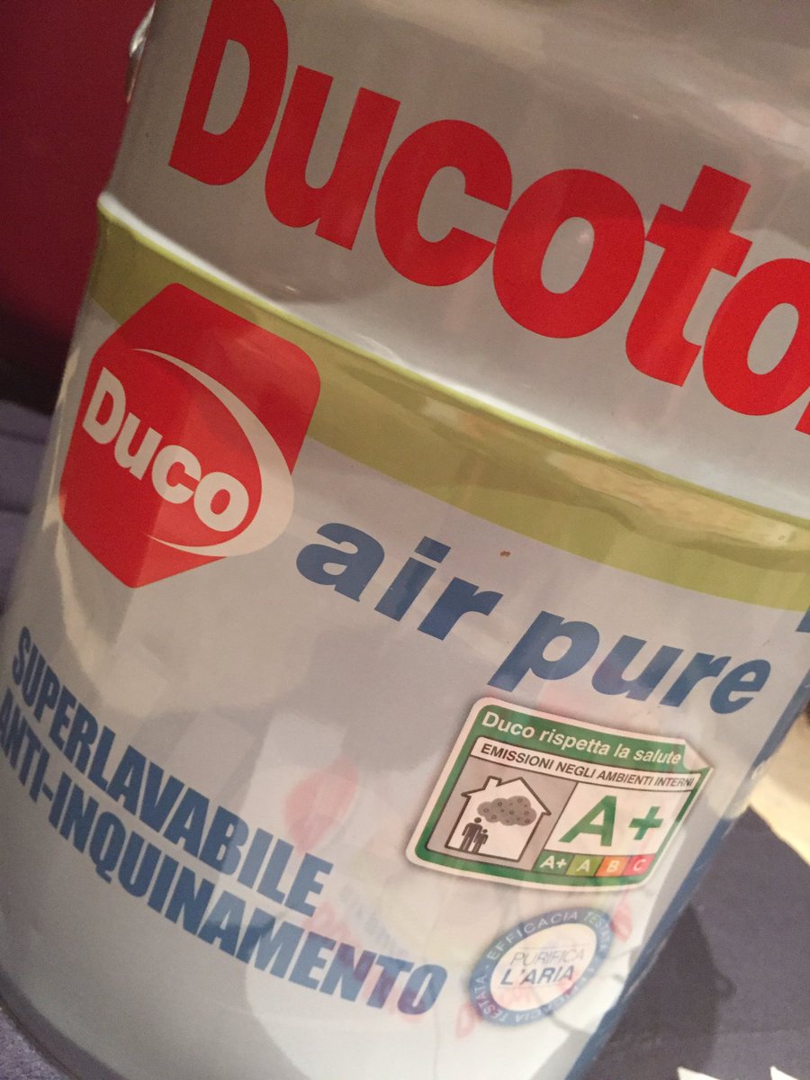 supersimos's tweet photo. Pittura intelligente trasforma gli agenti inquinanti presenti nell'aria in sostanze innocue #DucotoneAirPure #colcrippa #BrandFan https://t.co/8a4O7avbil