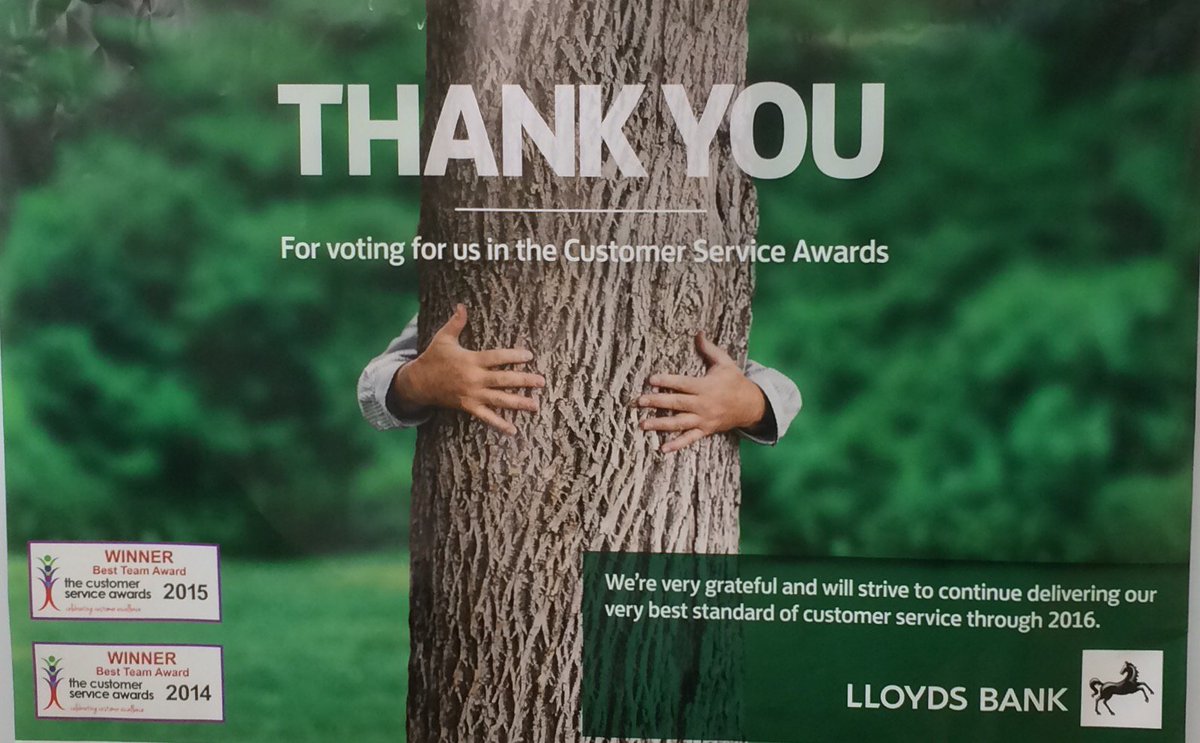 CollaborateCI's tweet photo. We love this "thank you" poster that Lloyds Bank are proudly displaying in their Broad Street, St Helier branch. https://t.co/o5yIsedK4f