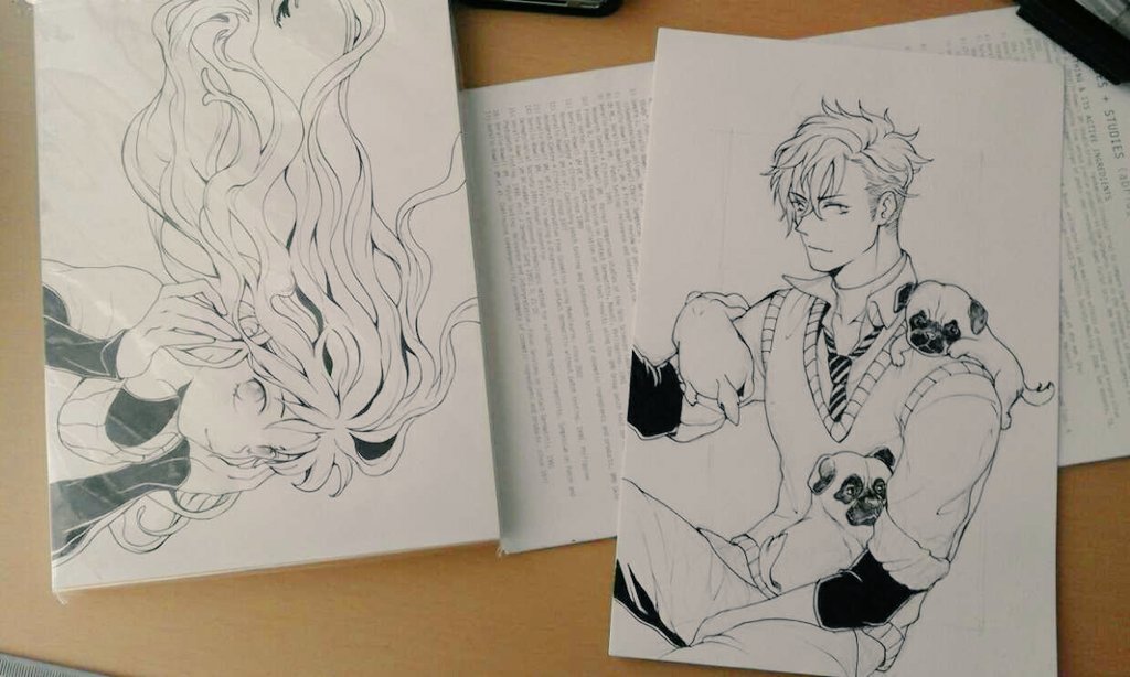 rainiili's tweet photo. INKTOBER's day 1 & 2 // my sample trad com
sadly I didn't get a picture of the first one before I gave it away ;u; #inktober #Cosmania2016 https://t.co/gBVglA6Jgp