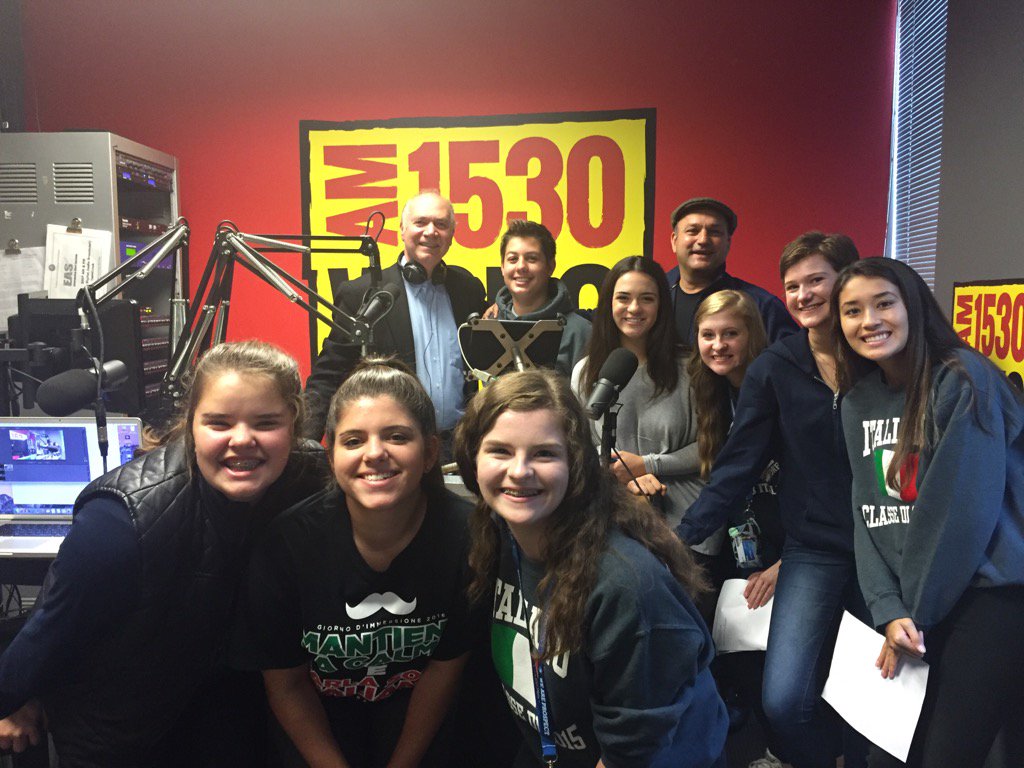 APProf's tweet photo. Cavalieri live on the radio @District214 @AATItalian @KnightsofPHS @ProspectTPC @phscavalieri https://t.co/5gQiHBTqAd