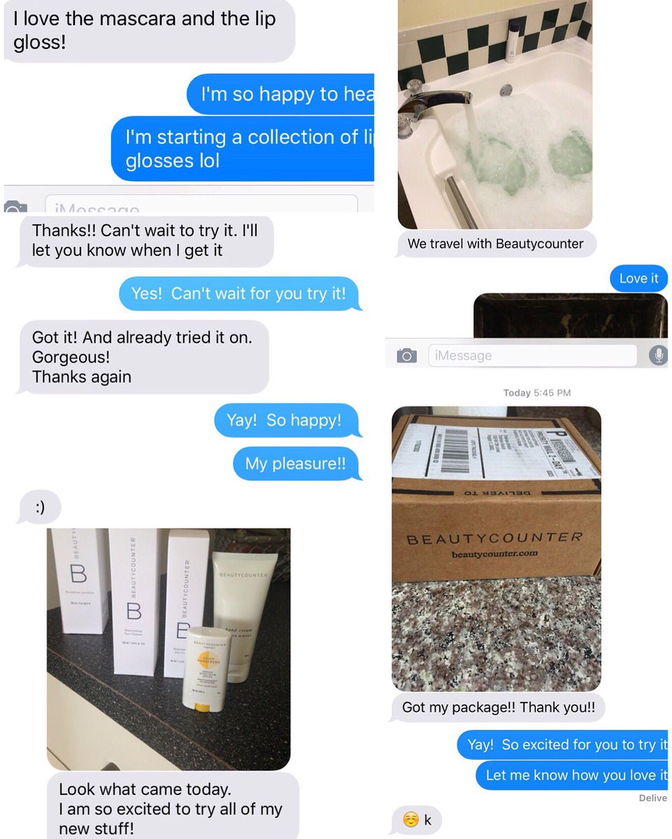 LBeautycounter's tweet photo. I ❤️ hearing from new and happy customers!  Who wants to be next?!? #betterbeauty #switchtosafer #saferbeauty https://t.co/ldKxLrzxdZ https://t.co/z4jcFRkq9j