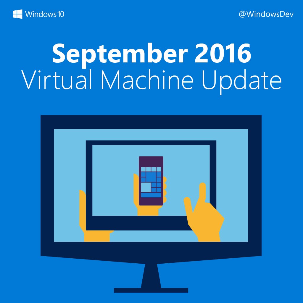 windowsdev's tweet photo. You asked, we answered. Check out the new virtual machines here: https://t.co/xSjd3qyA7G https://t.co/i3R45MpFFE