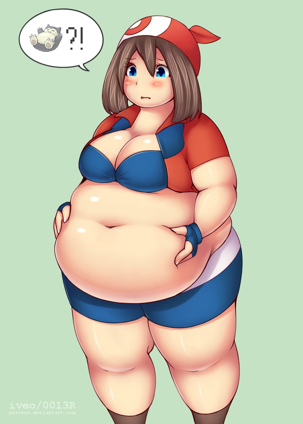 Chubby belly аниме Weight gain