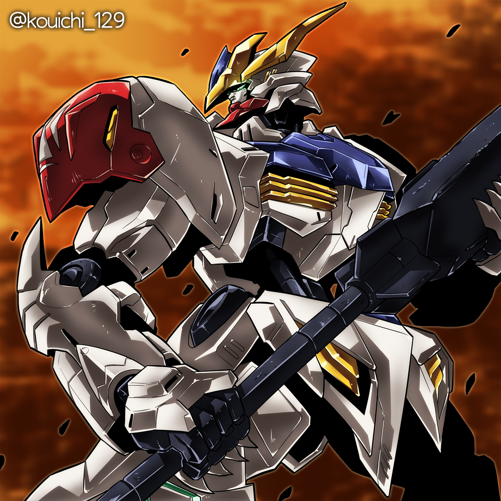 晃一 ロボ絵の仕事募集中 Pa Twitter お題 二期おめでとう ガンダム版深夜のお絵かき60分一本勝負 まだ二期本編を見れておりませんが 鉄血のオルフェンズ よりガンダム バルバトスルプスを
