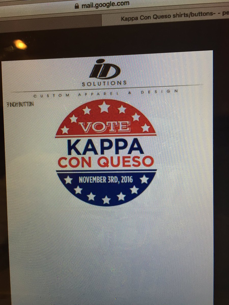 OSUKKG_TShirts's tweet photo. VOTE KAPPA CON QUESO!🎉🇺🇸 
password- KQUESO16 
close on 10/13! 
https://t.co/9EvwMAltpE https://t.co/WwHjvJSuEe