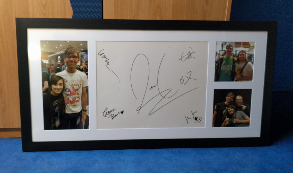 lucyyguf's tweet photo. Finally had this framed :D @CoxConOfficial @JesseCox @crendor @toasterwoman @Totalbiscuit @GennaBain @TeamDavis #coxcon2016 #coxcon https://t.co/zTESk5eTKH