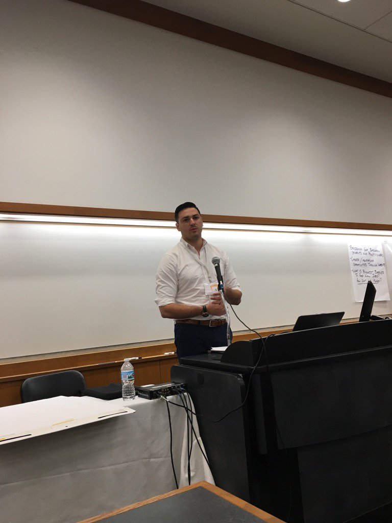 HarvardFLPC's tweet photo. HLS Food Soc pres Steven Gonzalez Reporting back from policy activity on how to support specialty crops #FLSLS https://t.co/7asP6CyoX3