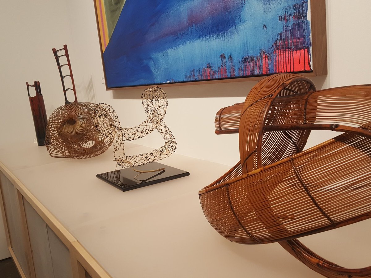 HoustonArtFair's tweet photo. TAI Modern bamboo art from Sante Fe, NM #HoustonArtFair @TaiModern https://t.co/RYhBLTZ2K5