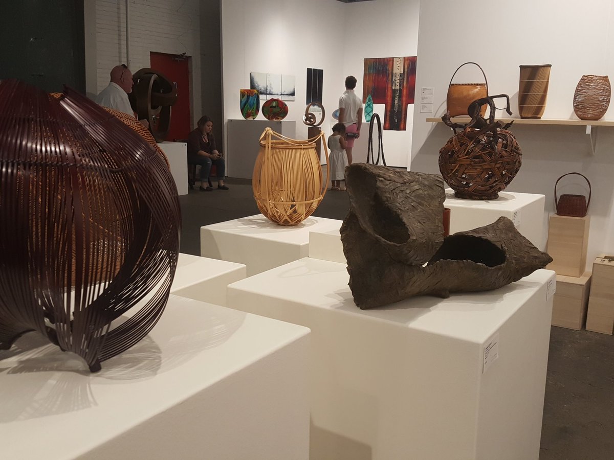 HoustonArtFair's tweet photo. TAI Modern bamboo art from Sante Fe, NM #HoustonArtFair @TaiModern https://t.co/RYhBLTZ2K5