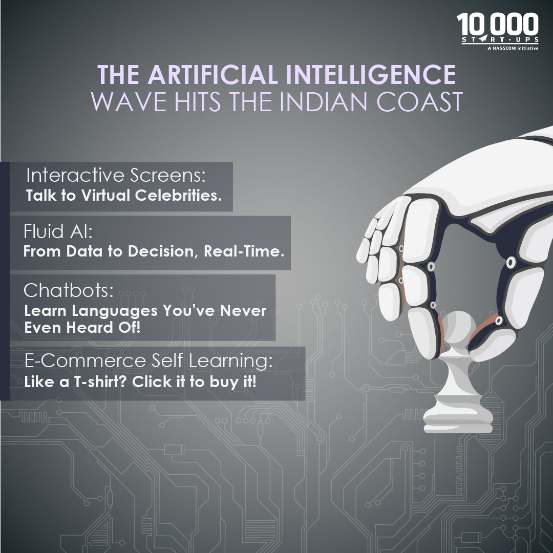 nasscomstartups's tweet photo. #ArtificialIntelligence is back in the new , and this time with a big boom! Get on top of the #AI world here: https://t.co/KTb0sWh4Ro https://t.co/GqWgQwkB98