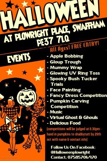 plowrighthallow's tweet photo. A list of events that will be hosted 🎃 https://t.co/EhBtqmhr1k