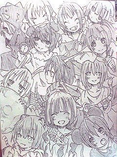⑥カメラロールの一番古い写真
自分の絵だった……たしか干支を全部女の子で描いてって言われた時のやつ。3年…4年、前くらい…? 