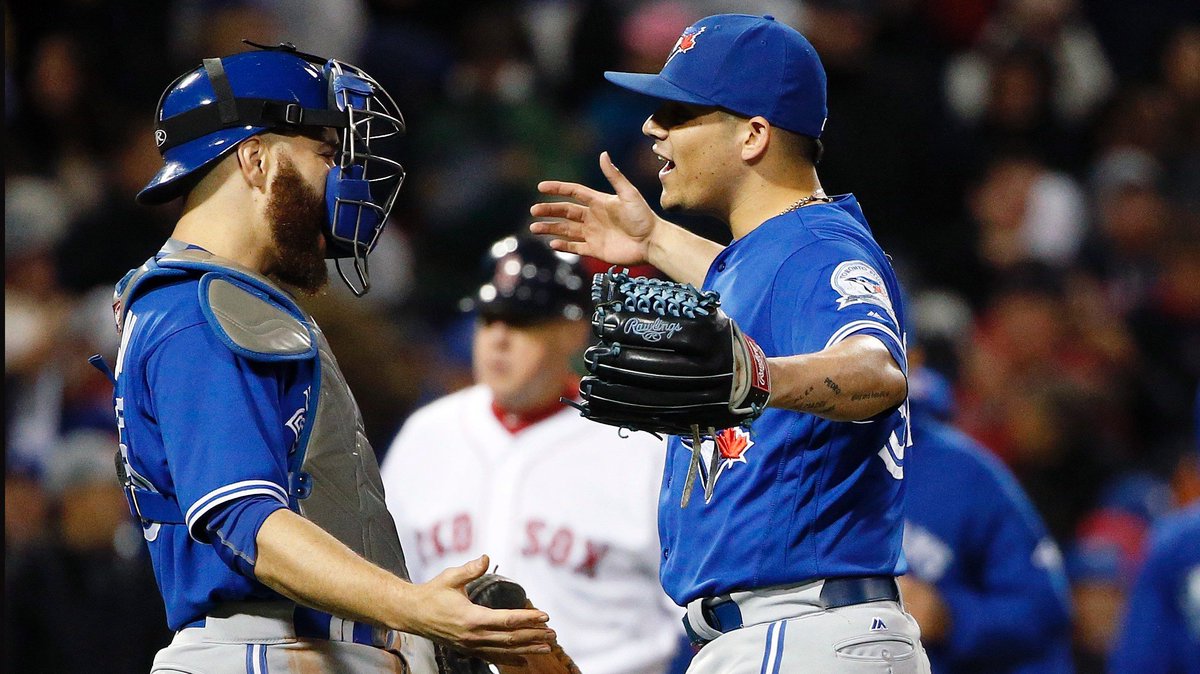SportsCentre's tweet photo. .@BlueJays clinch spot in AL Wild Card game as @Tigers lose 1-0 to @Braves.  https://t.co/WdLilO4AgX https://t.co/HdBapmKBse