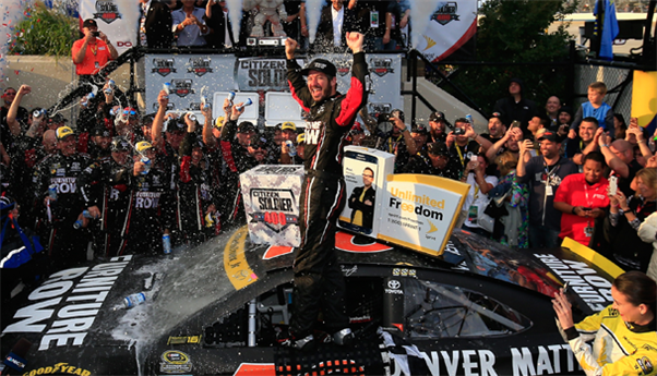 MRNRadio's tweet photo. .@MartinTruex_Jr Takes @MonsterMile Win!

Story &amp; #CitizenSoldier400 Results: https://t.co/ukLihIkBY9
#AskMRN https://t.co/NJZE6d4Jyn