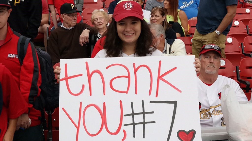 SPORTalkCards's tweet photo. As we head to the top of the ninth, your St Louis Cardinals lead 10-4! Let's get this win for Matt Holliday!

#STLCards https://t.co/R3QszexHxX