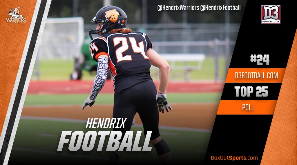 HendrixWarriors's tweet photo. @HendrixFootball cracks the https://t.co/7wph5MGqaP Top 25 Poll at #24 https://t.co/Ab31K3X6Hm