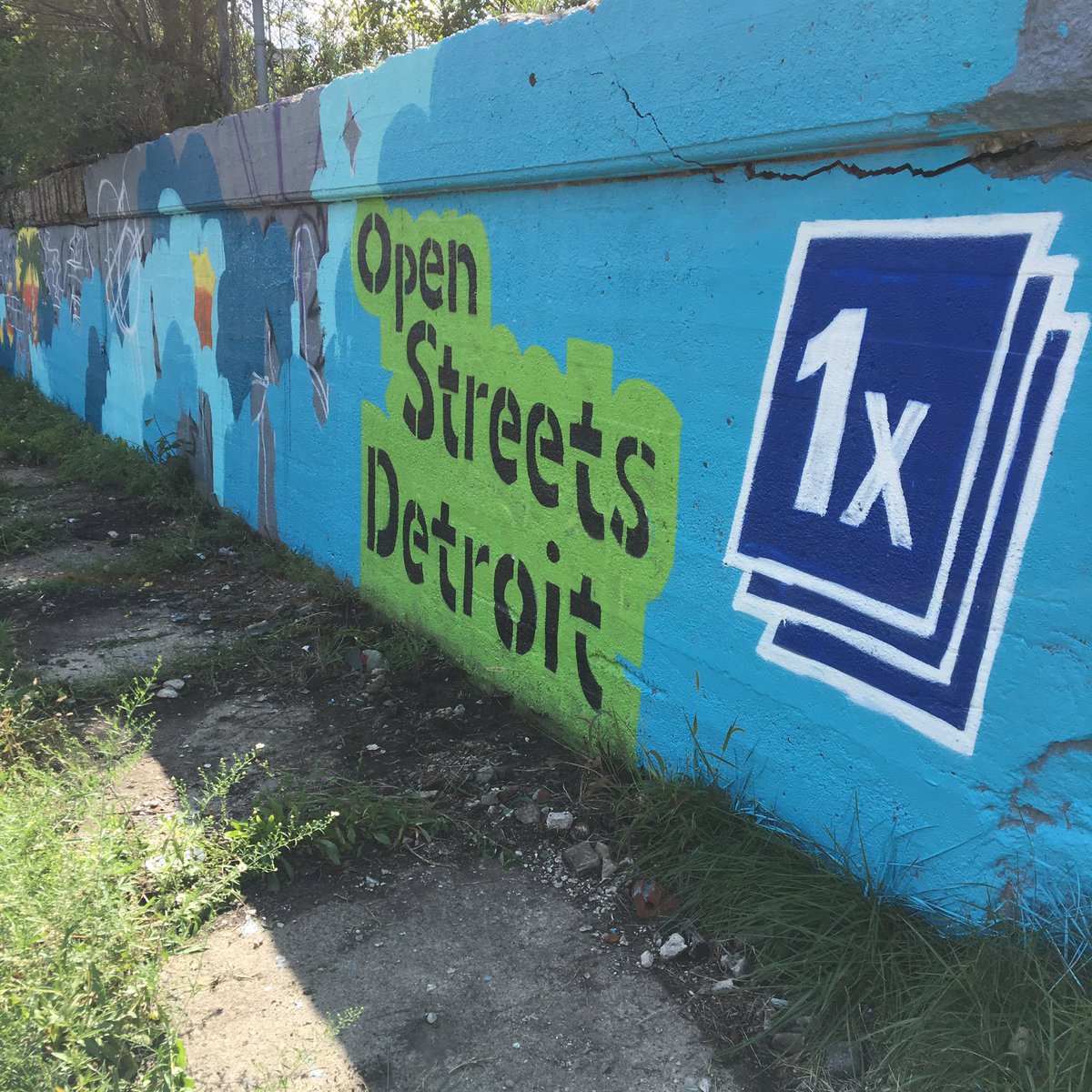 Stop by the underpass near Michigan Ave and Vernor! Check out the painting today! #openstreets #detroit