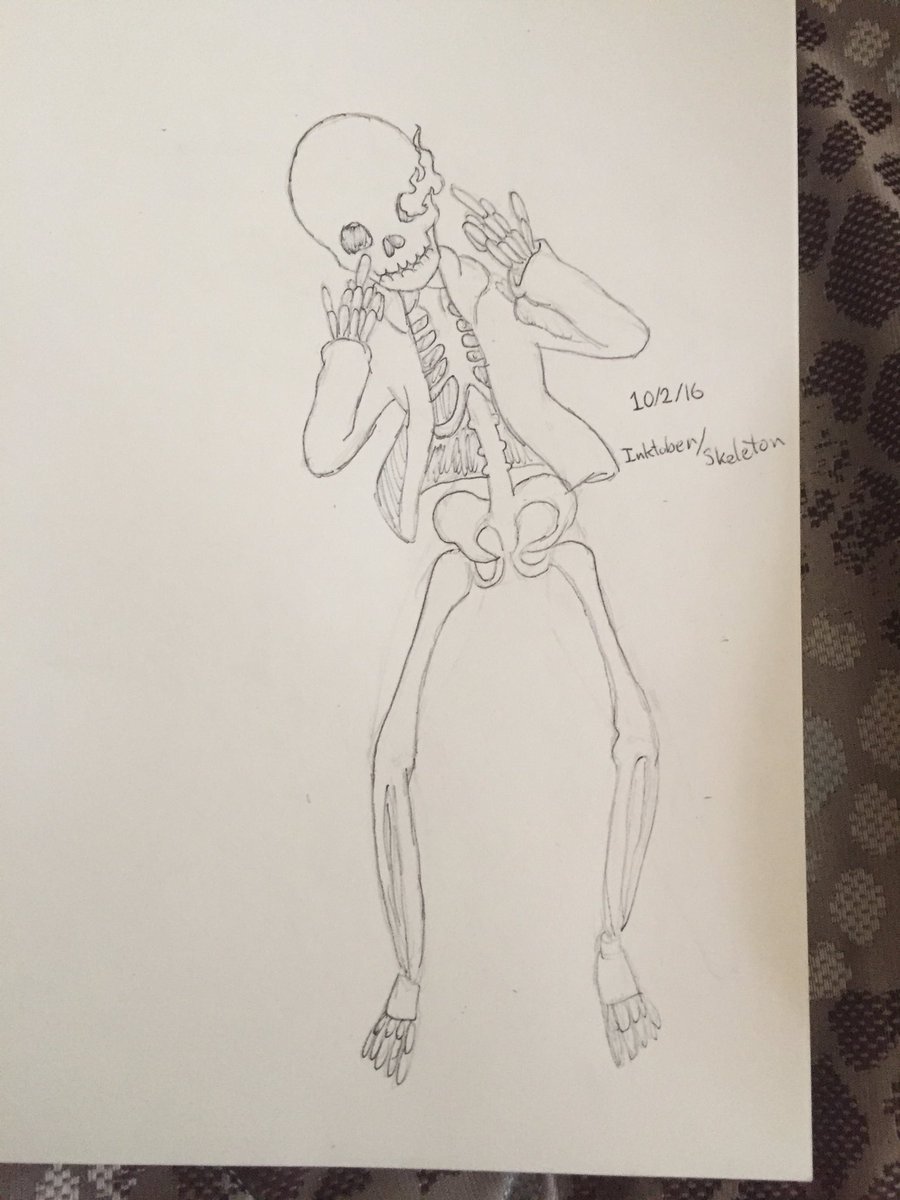 Yellow_Corona's tweet photo. @scotchedtape @PinkuRibbons @Ancient_Writer @neruvoxx @RealJoJoChara #Inktober2016 #SkeletonDay https://t.co/Cm6aE950SD