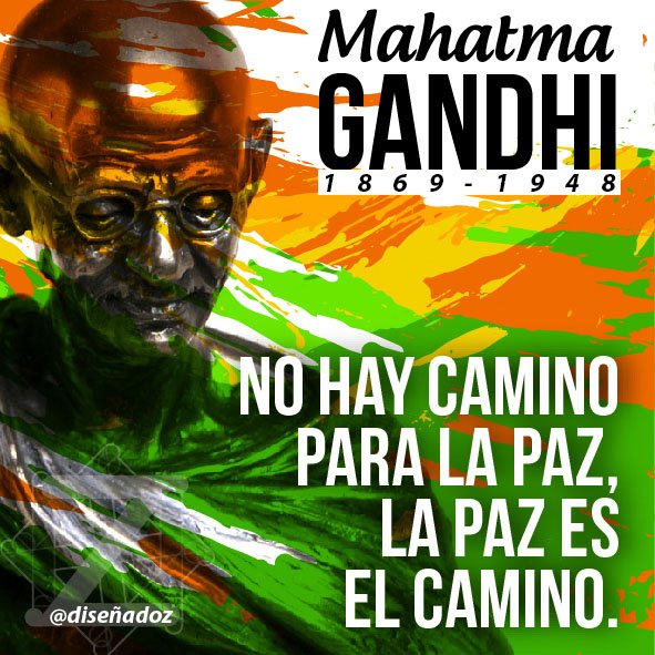 #FelizDomingo un #2Oct de 1869, nace en la ciudad de Nueva Delhi el líder hindu Mahatma Gandhi... (¡Hey, Rama!) #PazParaColombia.