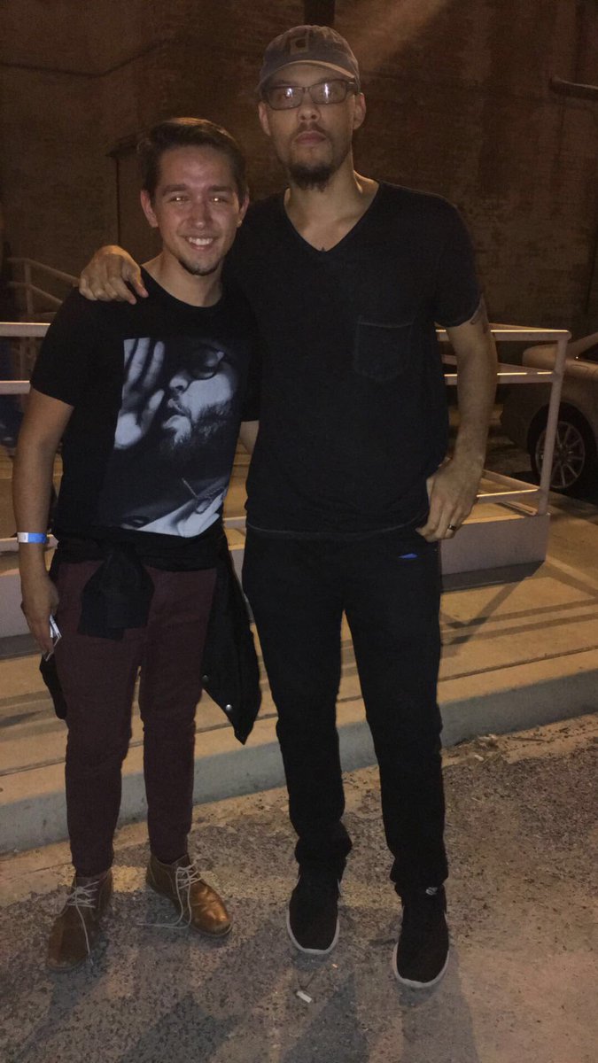HoggardJoshua's tweet photo. Made a friend at the show last night! @JmontyStudios Great talking to u dude! Keep doing what u do. Hope to catch u tonight! God bless u bro https://t.co/GyJ9r6ymCg