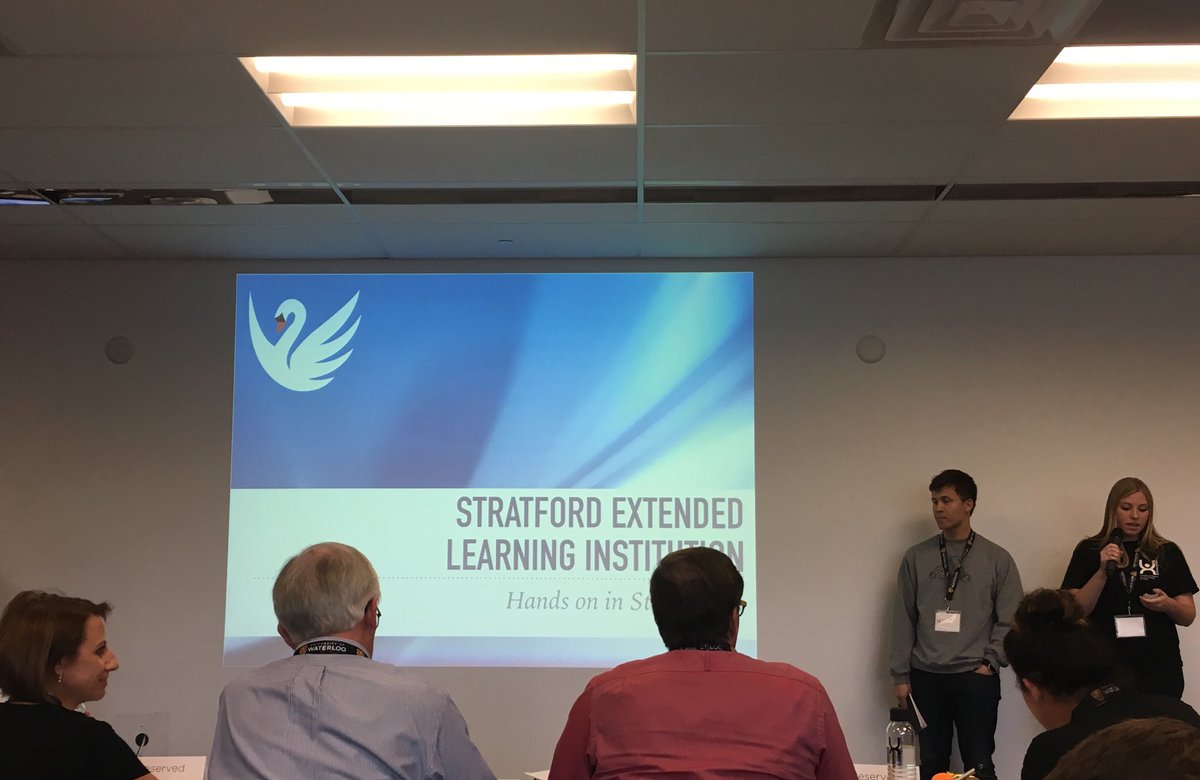GrgSocialMedia's tweet photo. Team H hopes to grow arts and tech through the Stratford Extended Learning Institution. #uXperience2 https://t.co/3WJFcS3R0E