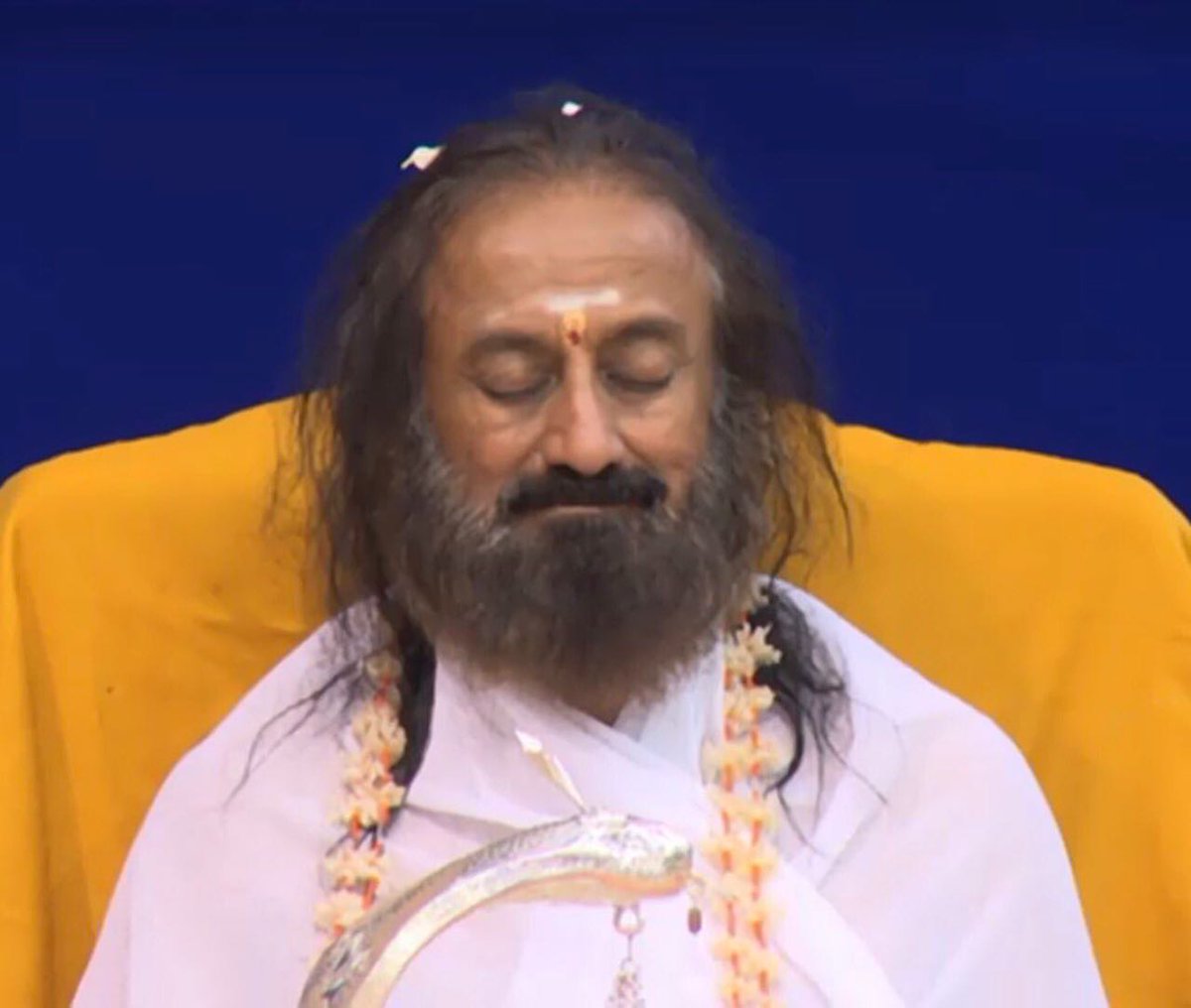 OfficeOfGurudev's tweet photo. Rudrabhishekam with Gurudev @SriSri on Day-1 of #Navratri2016 celebrations at @BangaloreAshram. https://t.co/U2jilyTk1b