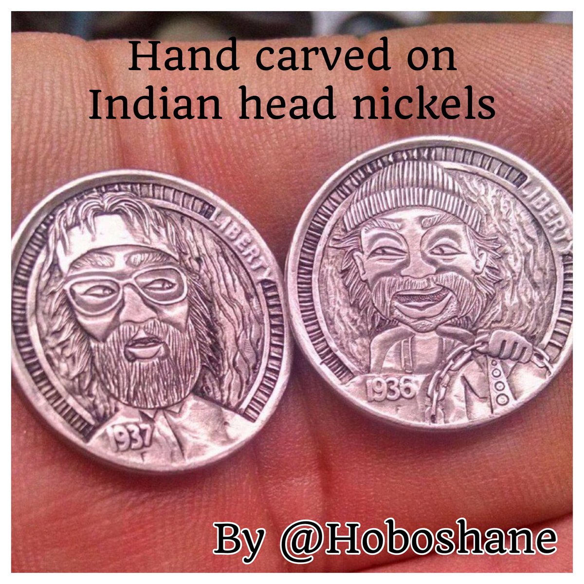 HoboShane's tweet photo. #Cheechandchong #upinsmoke Handcarved #hobonickel by @HoboShane https://t.co/kQ0blrswCL