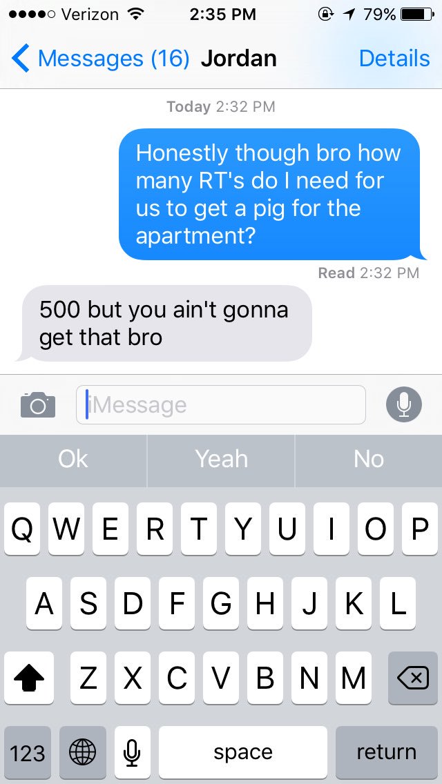 D_Kauf11's tweet image. It's been my dream since I was just a small child to have a pet pig. You can make it a reality with just 500 RT's. Please help.