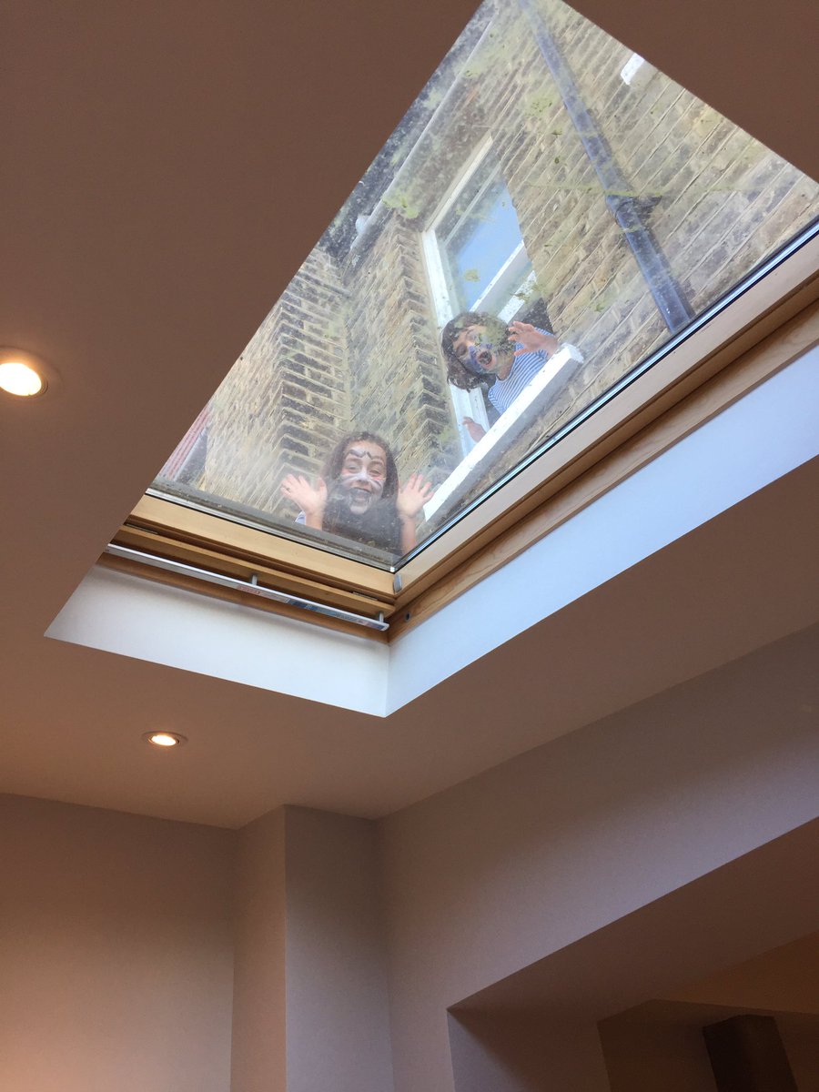 GinFund's tweet photo. Parenting wins of the day: 3yo eating sugar off the uncovered floor/9 & 6yo climbing out of window onto glass roof. https://t.co/MU7LpW864Y