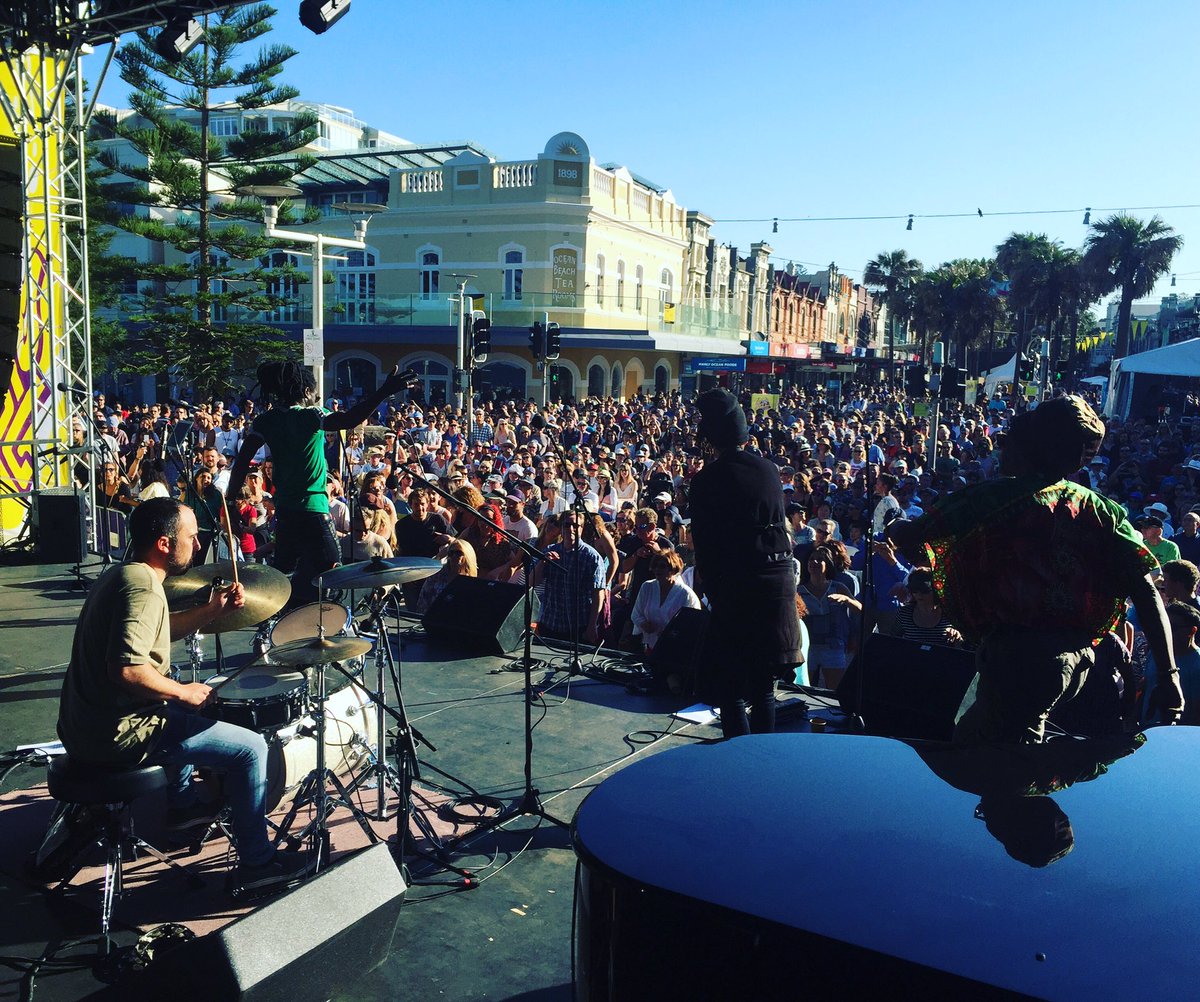 Manly_Jazz's tweet photo. Great to see Manly grooving to @TheStridesBand at sunset on day 2. Can't wait to see what day 3 has to bring... https://t.co/K3IfRlk6F9