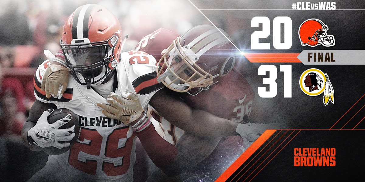 Browns's tweet image. Final. #CLEvsWAS