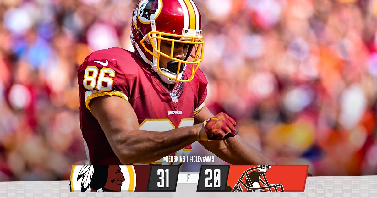 Commanders's tweet image. #Redskins win! #CLEvsWAS #HTTR