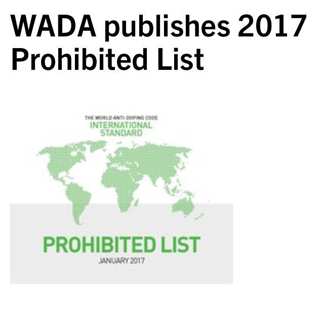 World Anti-Doping Agency has published 2017 prohibited list

Keep updated on these as they… ift.tt/2dIsBKv