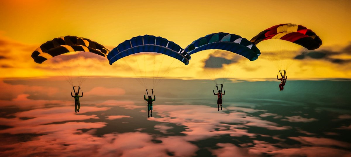 SkyChildrenCrew's tweet photo. *Calm Under Canopies* @RockstarGames @KapnKyleGTA @EpicLeftz #SKYZ #GTAV #GTA5 #GTAOnline #Snapmatic #skydiving #PS4 #RockstarGames #family https://t.co/NlX8rWadE8